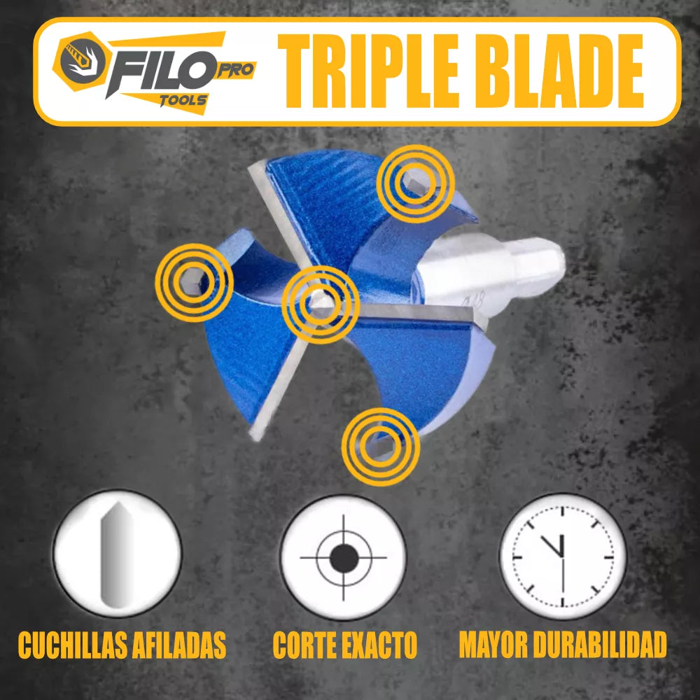Broca Forstner Carburo De Tungsteno 35 mm Triple Premium