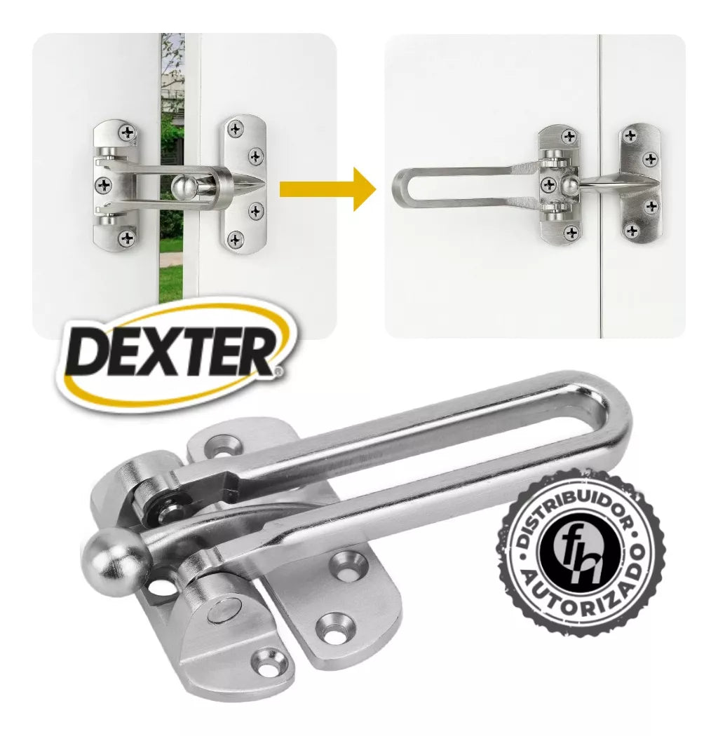 Pasador De Seguridad Abatible Para Puerta Dexter Níquel Satinado
