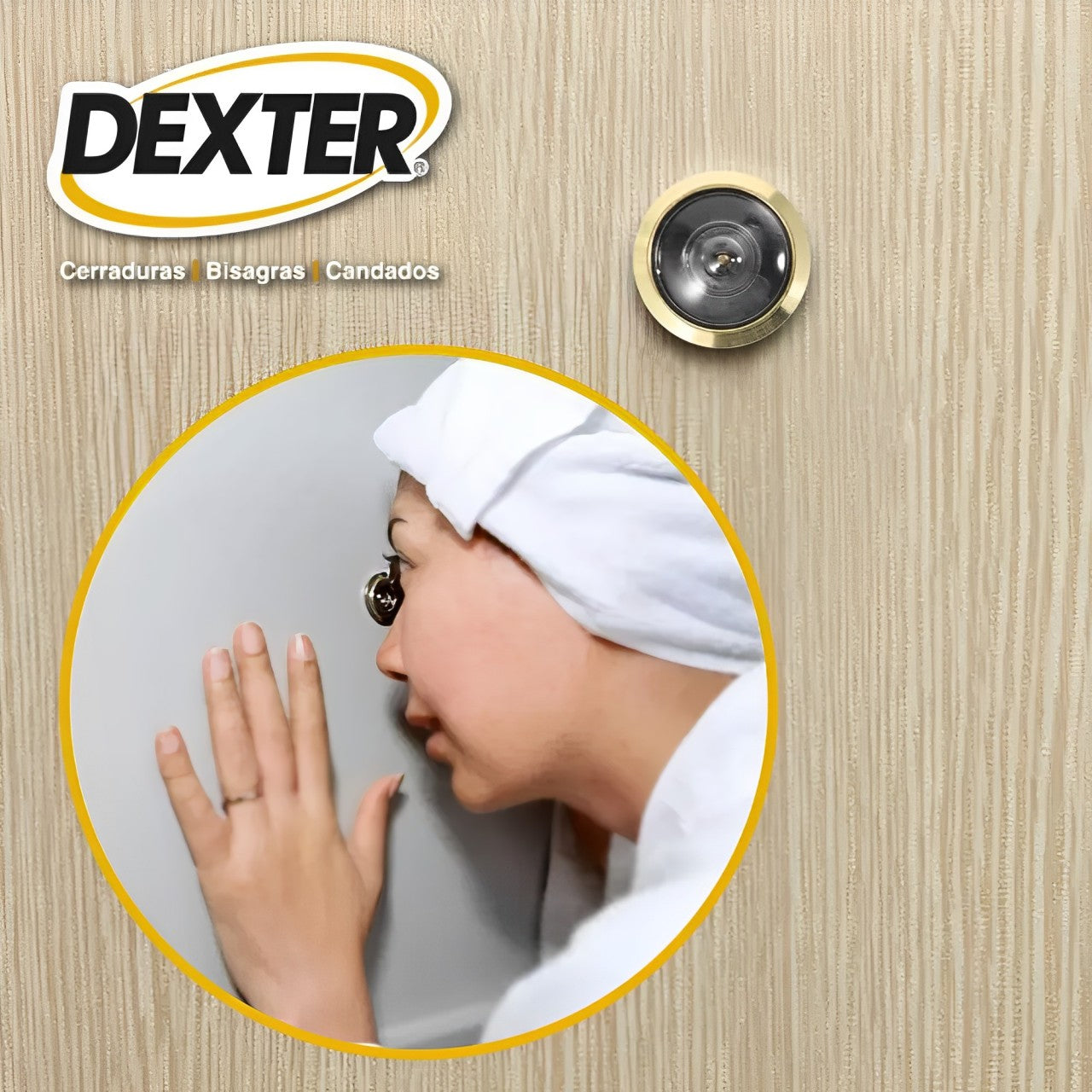 Mirilla Para Puerta 180° Dexter Latón Brillante 6416
