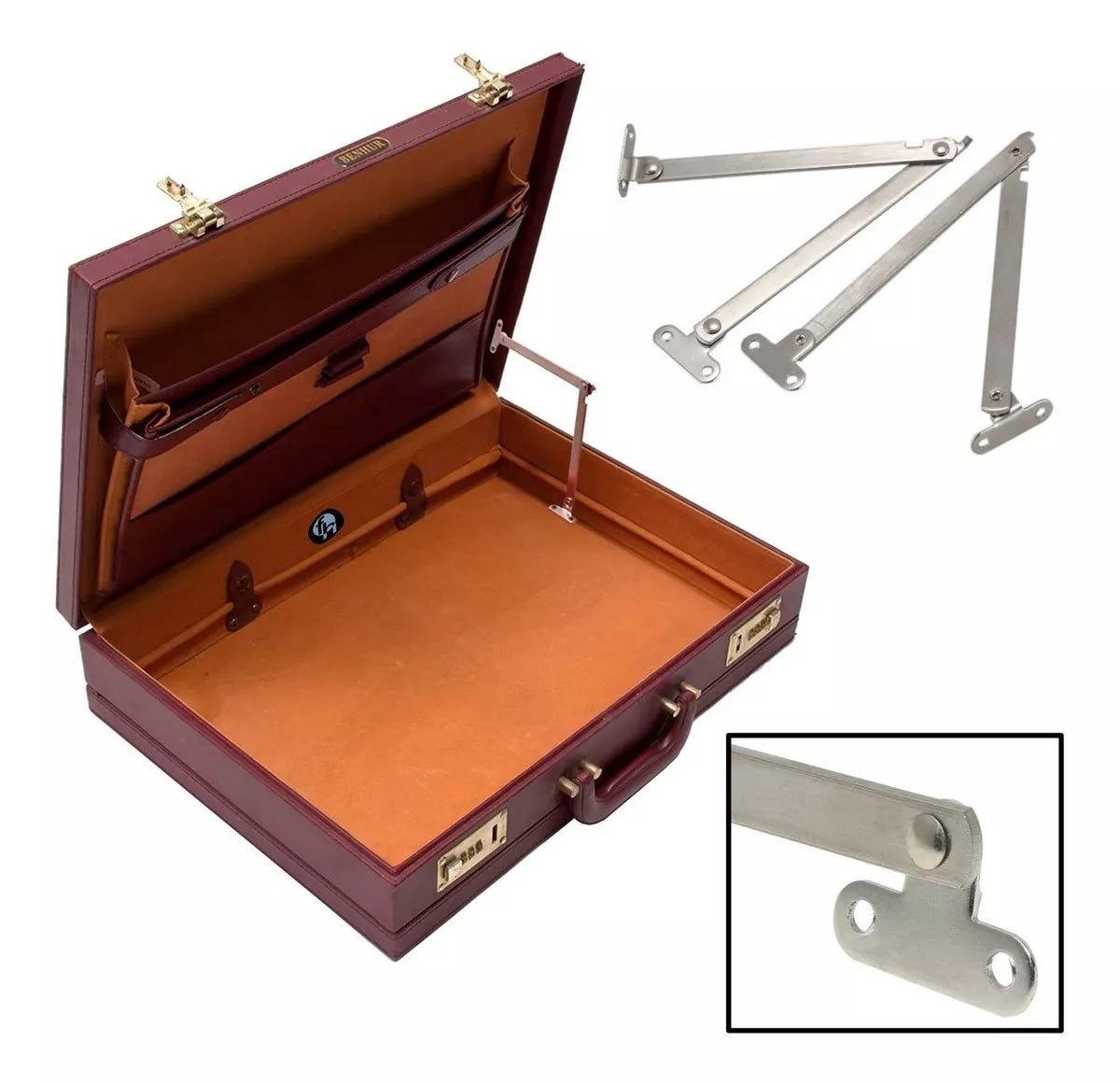 Bisagra Soporte Consola Níquel Satinado Para Tapa De Puerta Gabinetes
