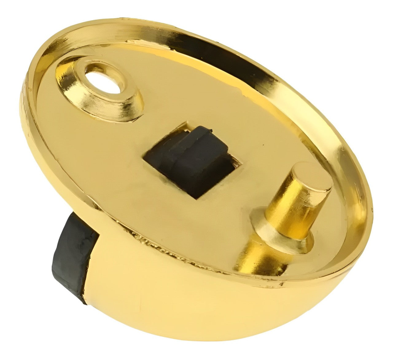 Tope Media Luna Para Puerta Latón Brillante Con Tornillos