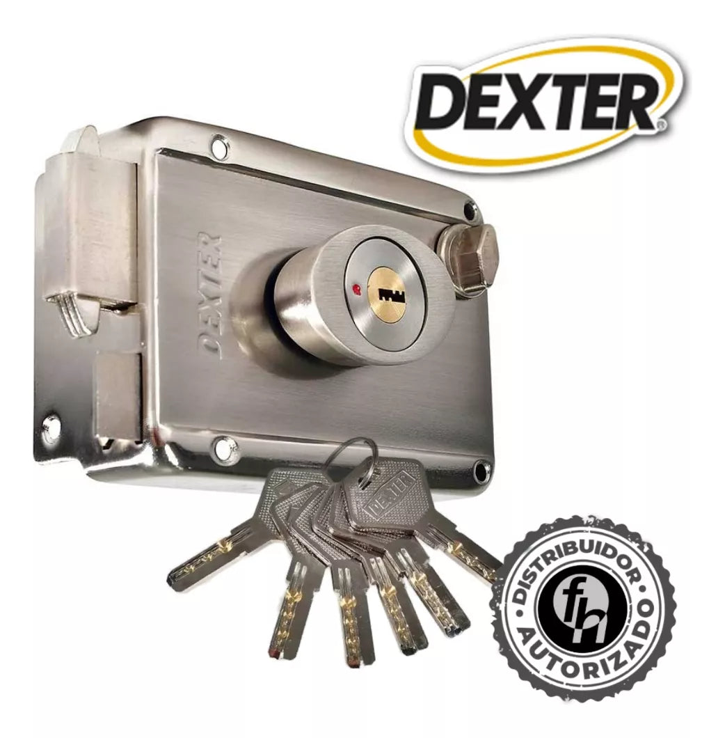 Cerradura Sobreponer Automática 6774 Barras Níquel Satinado Dexter