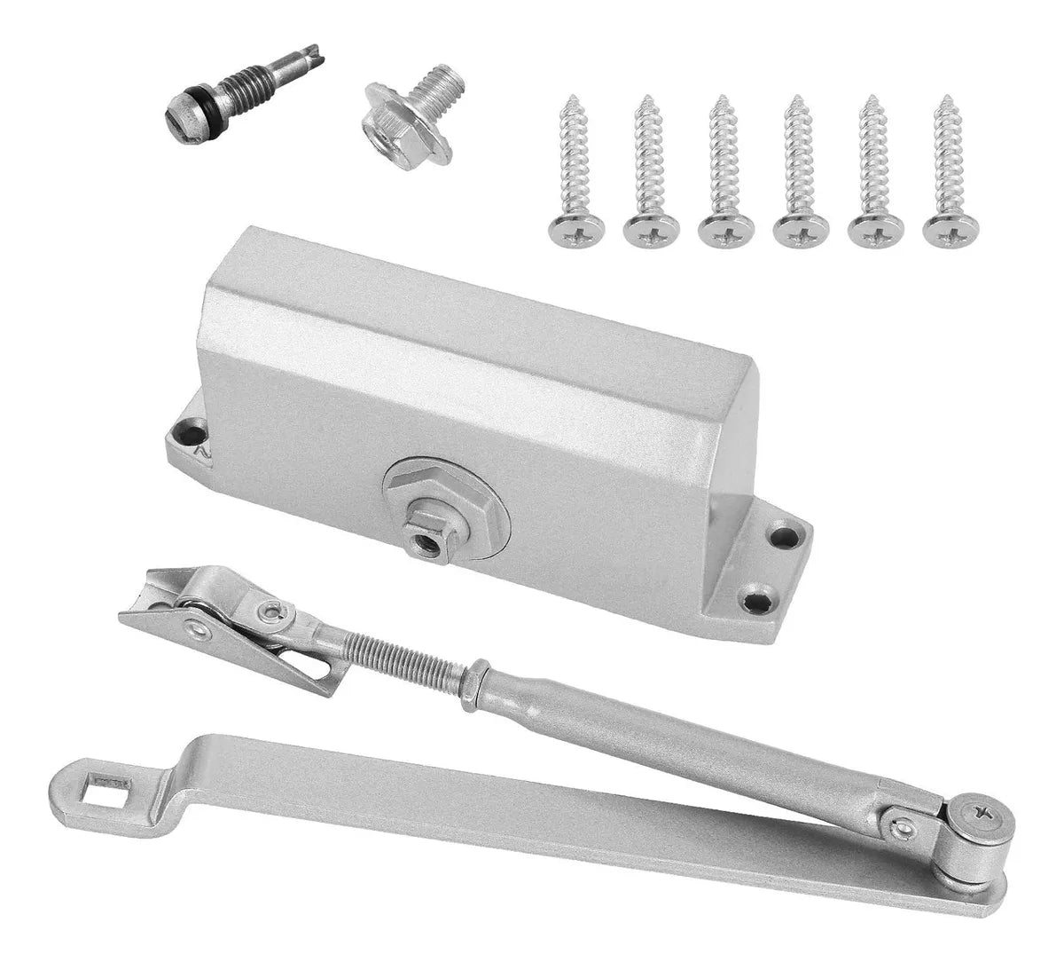 Cierrapuertas Hidráulico 2 Válvulas Dexter Aluminio Natural