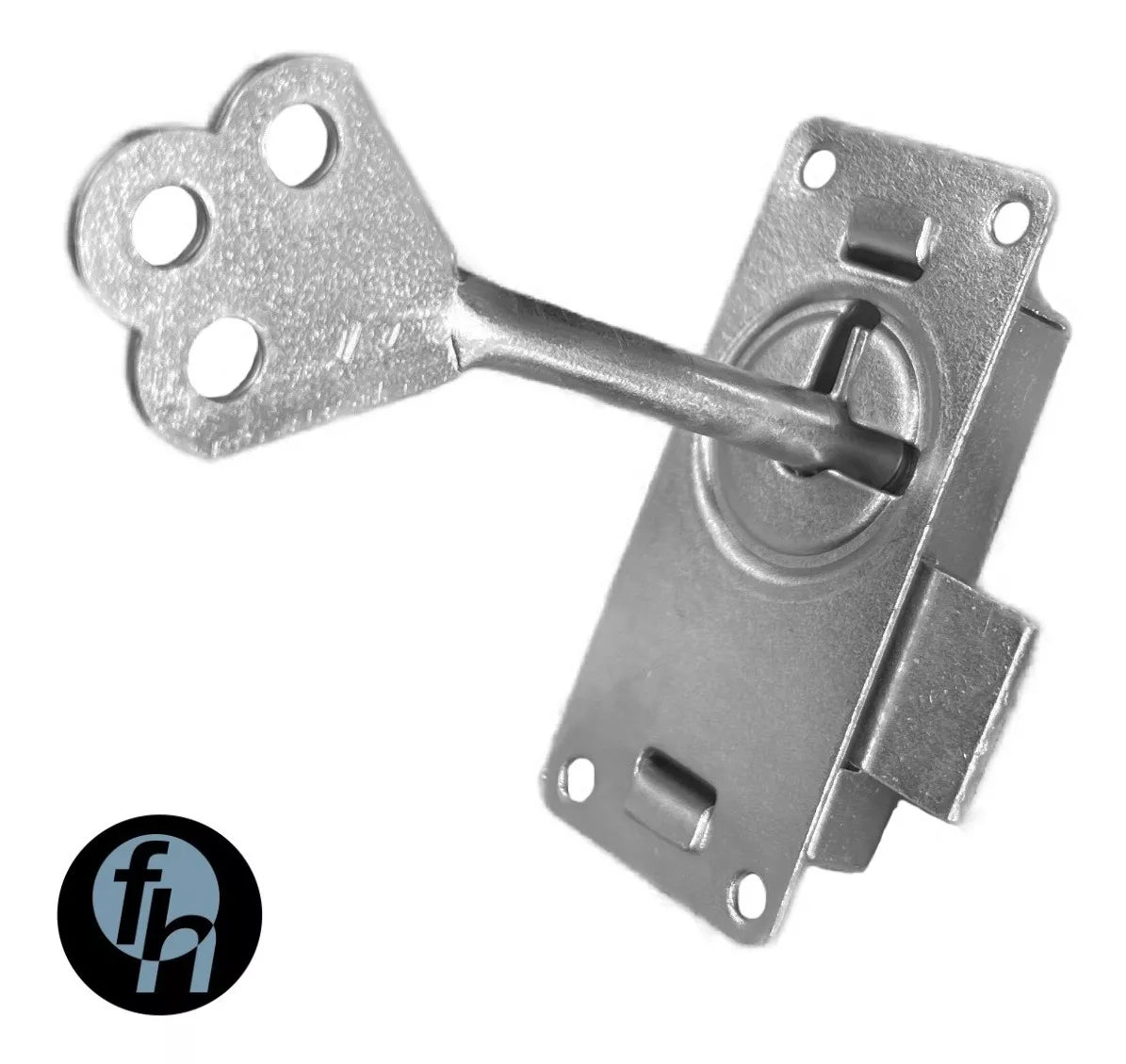 Chapa Para Ropero Antiguo Con Llave Galvanizada
