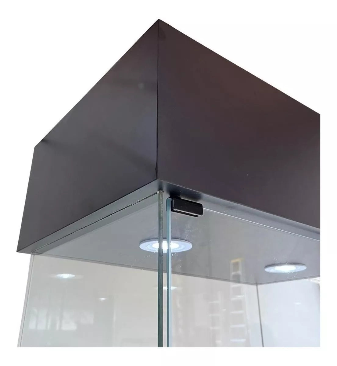 Bisagra Bivel Negro Para Puerta Cristal Vidrio Kit 1 Puerta