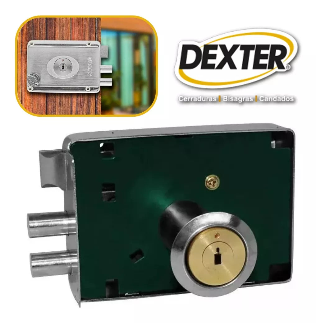 Cerradura Sobreponer Automática 6772 Barras Níquel Satínado Dexter
