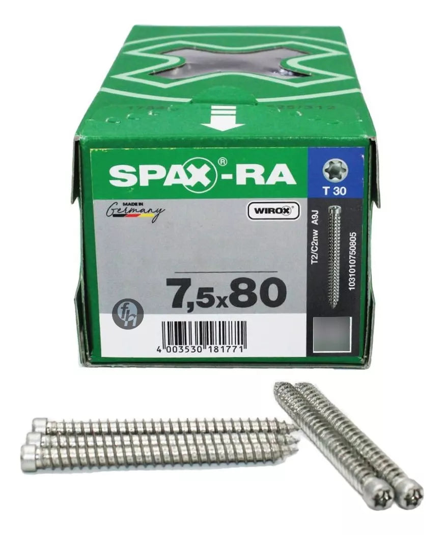 Tornillos Spax R-A Concreto 7.5x80 mm No Necesita Taquete