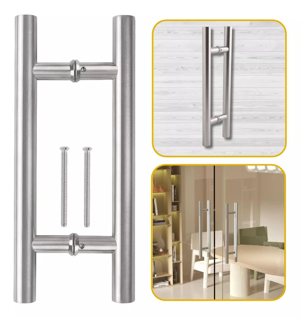 Jaladera Tipo "H" Puerta Principal Acero Inoxidable Dexter