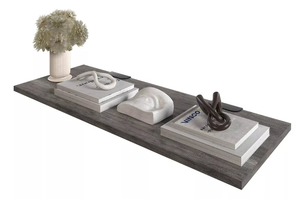 Repisa Flotante 30x80 cm Lombardía Minimalista Soporte Oculto Reforzado