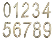 Números Residenciales Níquel Satinado Exterior Casa Altura 10 cm Aluminio 3D