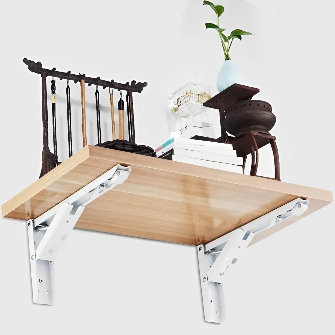Ménsula Soporte Abatible Para Repisa Slim Blanco