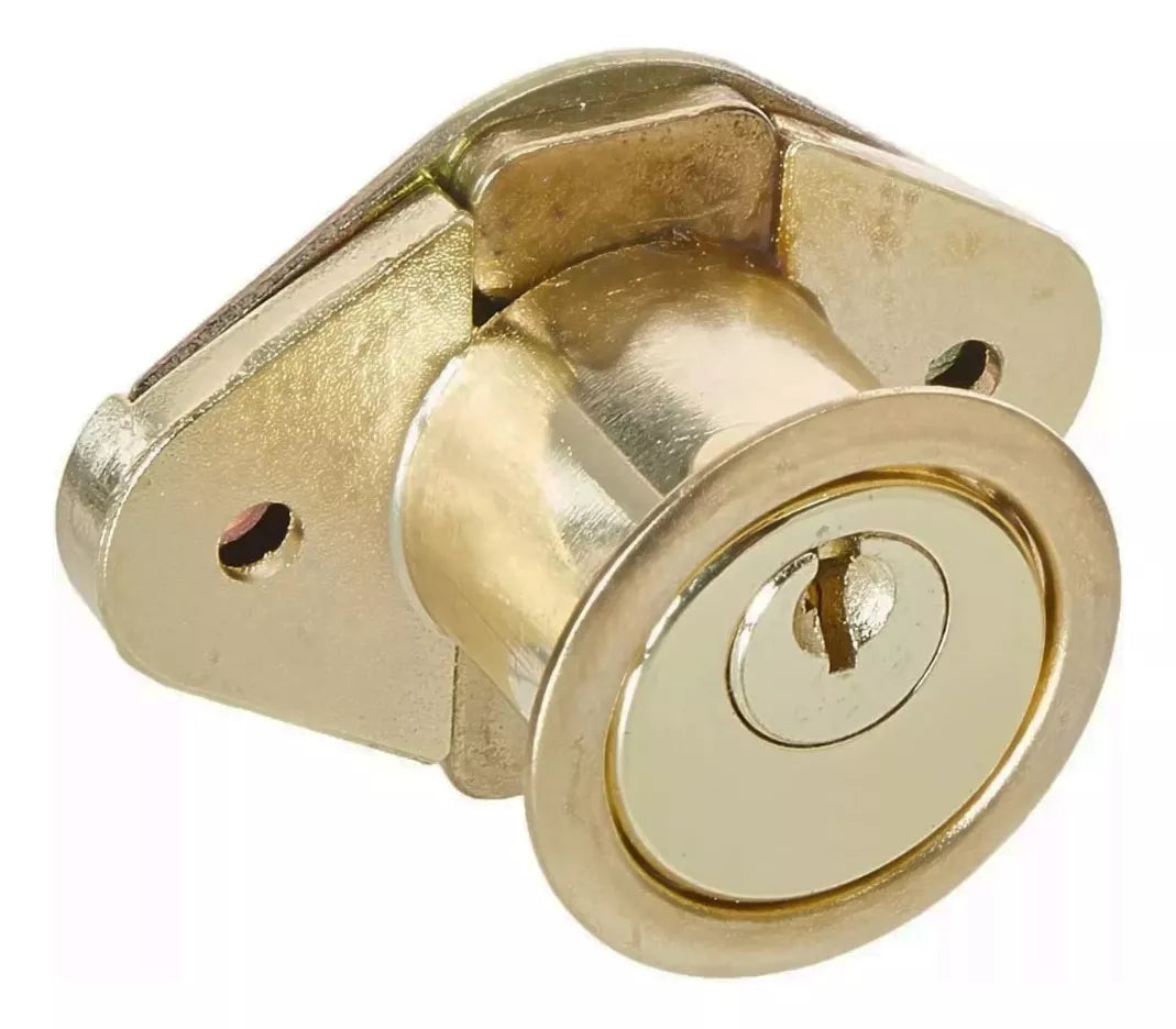Cerradura Chapa Cocol Dexter Latón Brillante 6843 Para Mueble