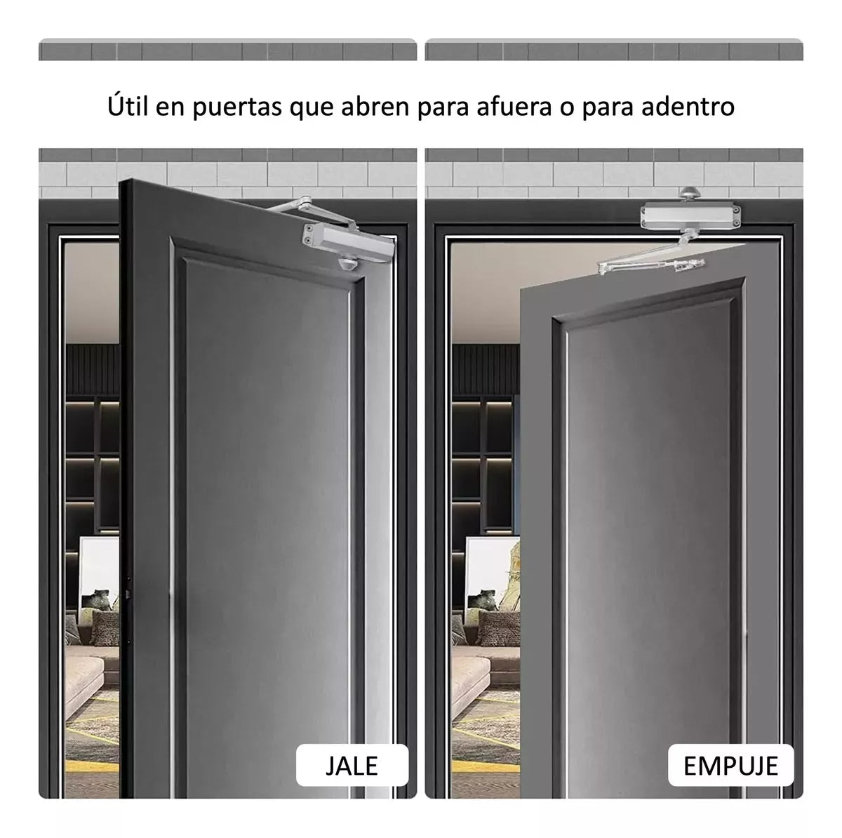 Cierrapuertas Hidráulico 2 Válvulas Dexter Aluminio Natural