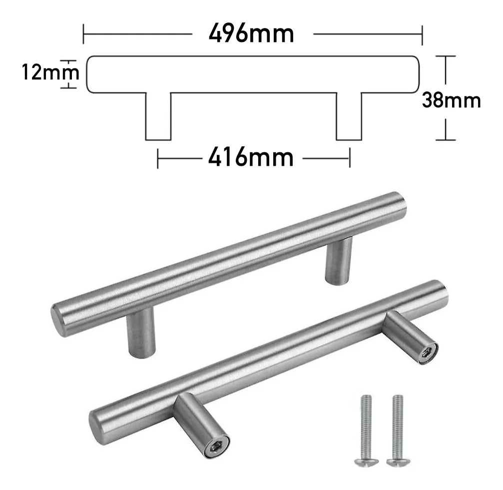 Jaladera Manija De Barra Hueca 49.6 cm Acero Inoxidable Con Tornillo