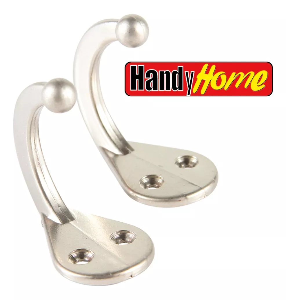 Gancho Perchero Sencillo Para Pared Níquel Satinado Handy Home