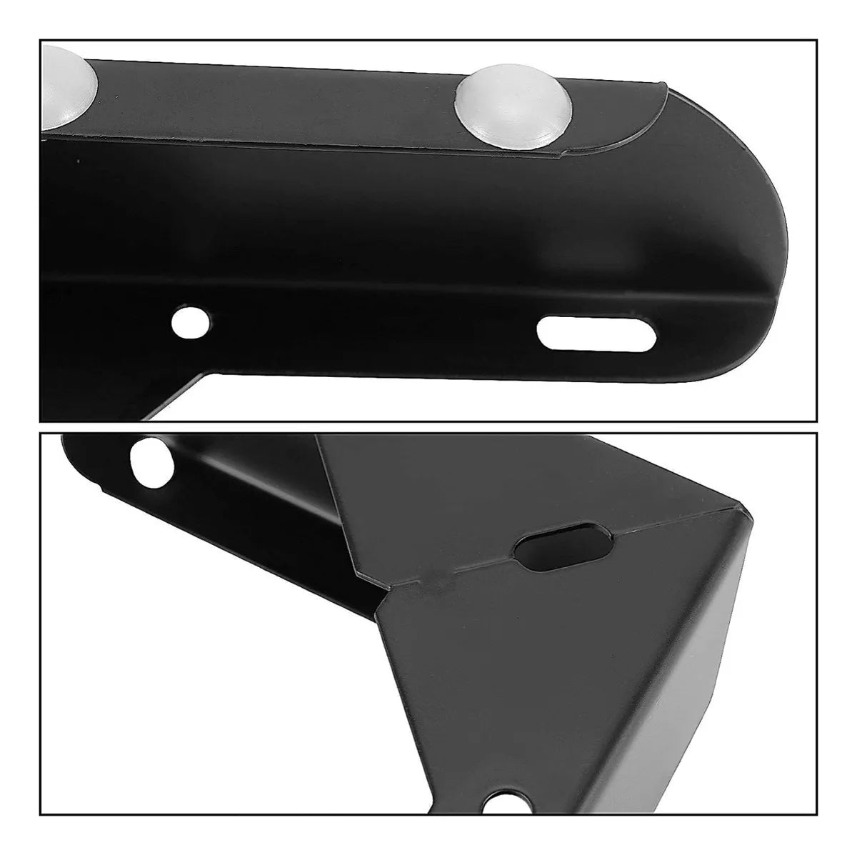 Pata Para Sofá y Muebles Esquinera 6 cm Acero Negro Mate 4 Piezas Con Tornillos