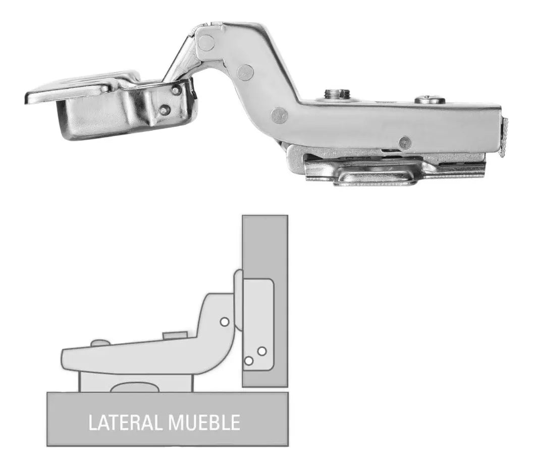 Bisagra Bidimensional Mini 26 mm Interna con tornillos FH