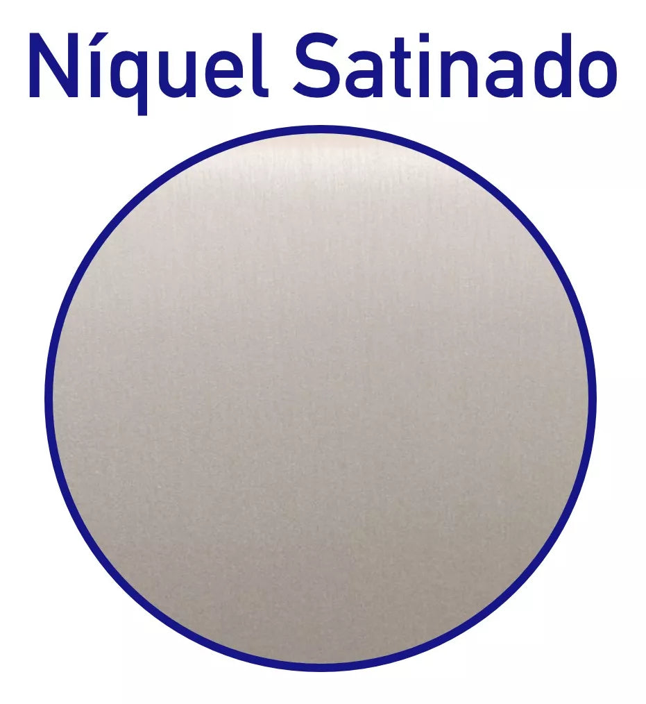Jaladera De Botón Modelo "F" Níquel Satinado Con Tornillo