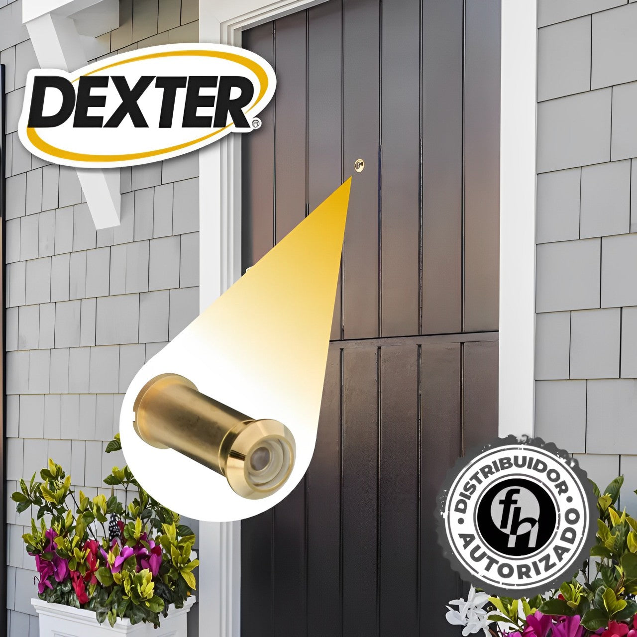 Mirilla Para Puerta 180° Dexter Latón Brillante 6416