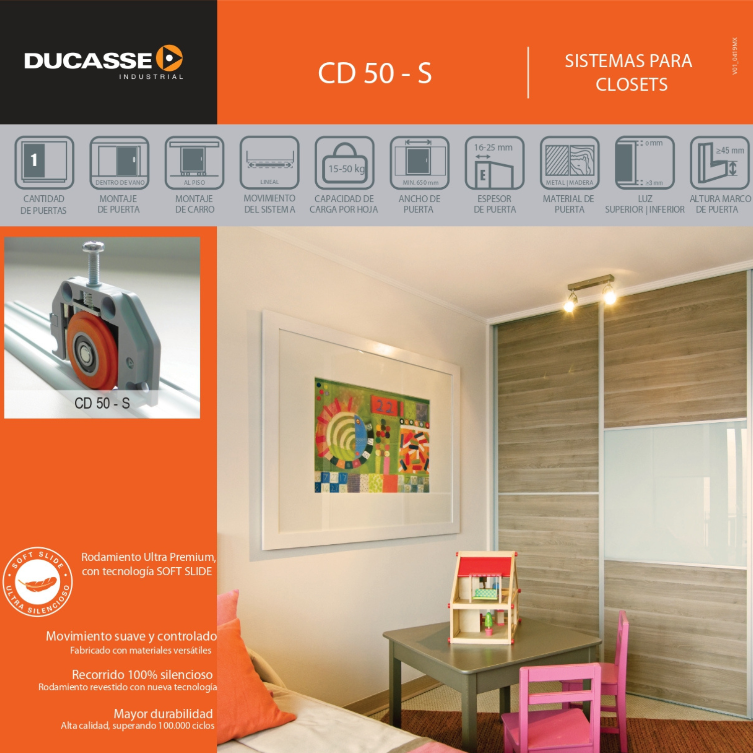Sistema A Piso Para Closet CD-50 S Ducasse