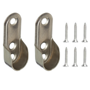 Brida Para Tubo Closet Ovalado Acero Con Tornillos FH