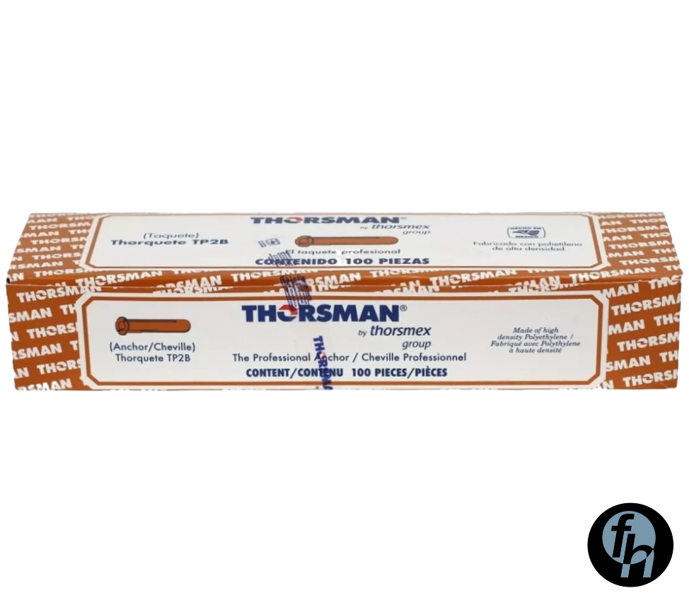 Taquete Plástico Thorsman Café 5/16" 100 Piezas