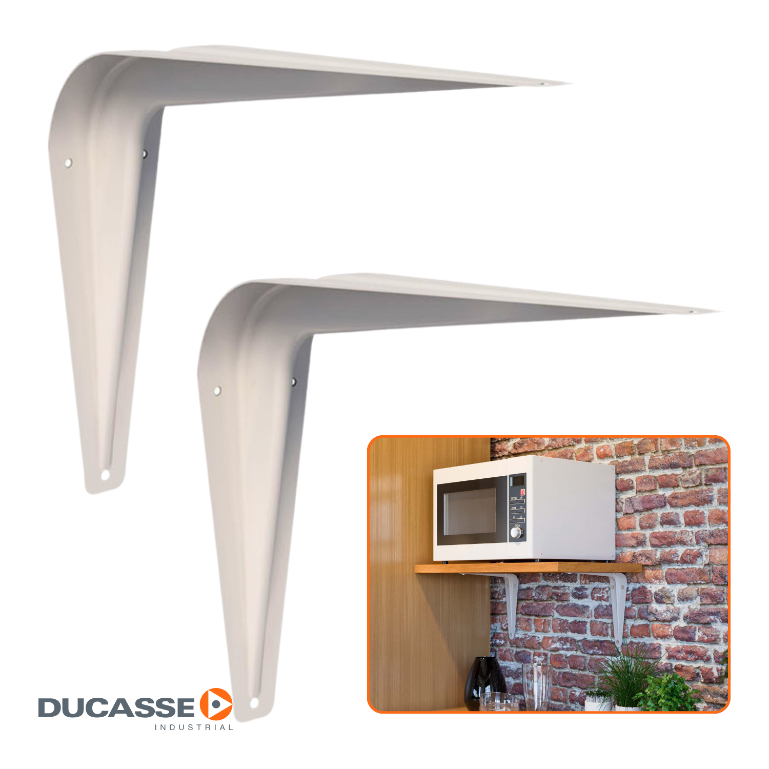 Ménsula Soporte Escuadra Para Repisa Blanco Ducasse