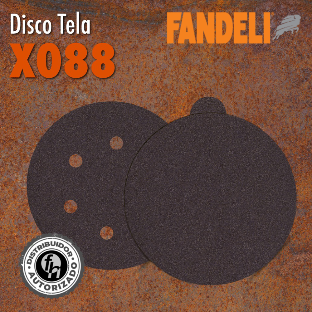 Disco De Lija 5" Grano 40 Con Velcro Perforado 5 Orificios X080 50 Piezas 04218