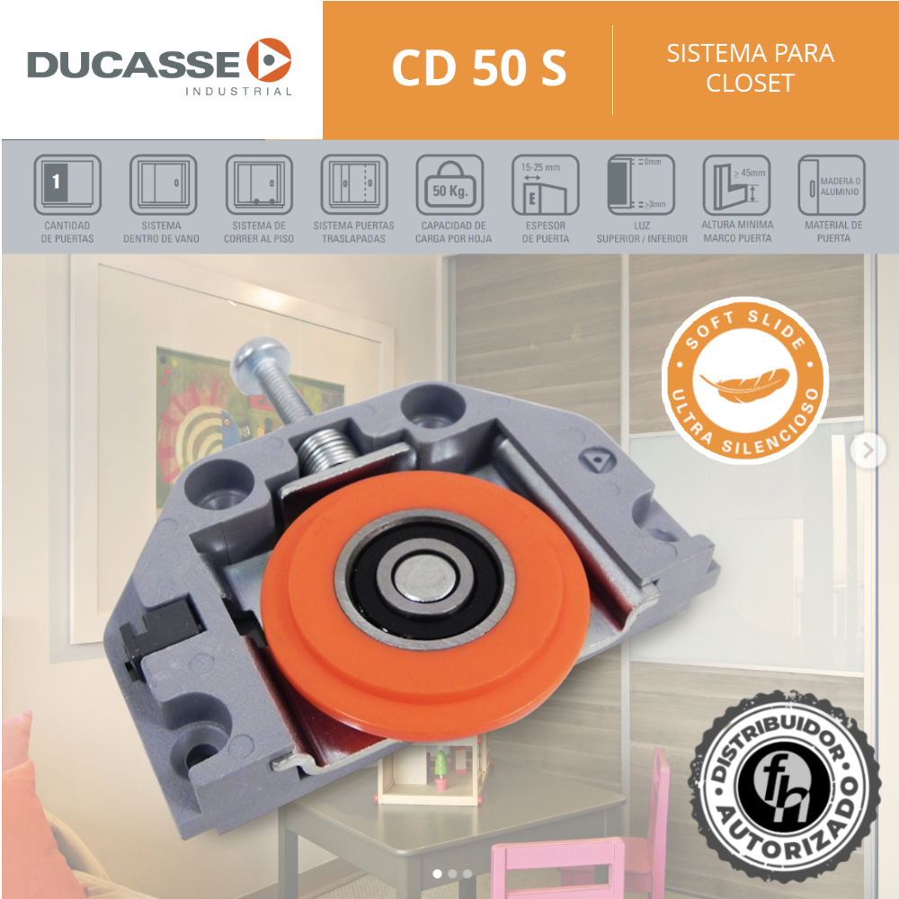 Sistema Closet Cd 50 S Puertas Corredizas Kit Ducasse
