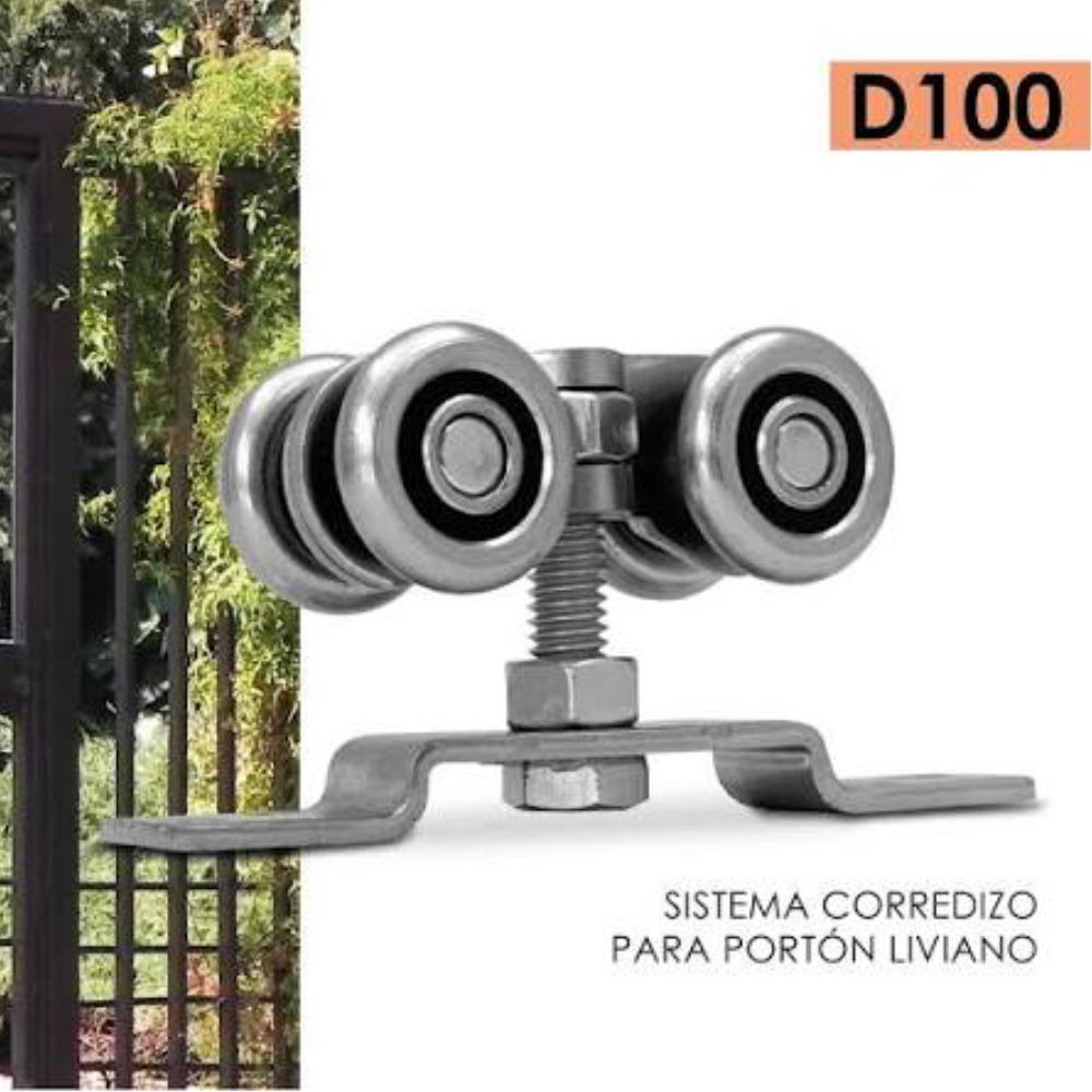 Sistema Corredizo Colgante D100 Para Portones 100 kg Ducasse