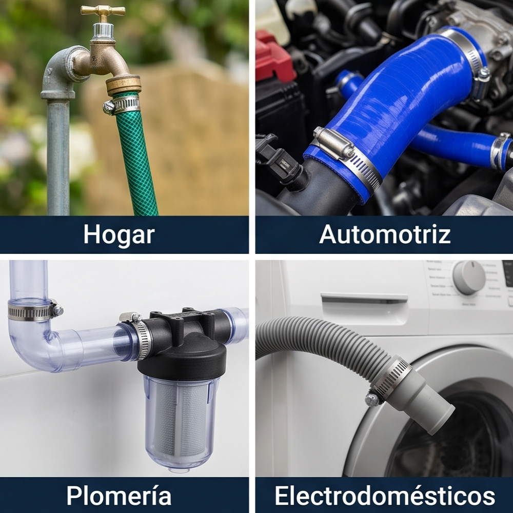 Abrazadera Reforzada Acero Inoxidable 32 - 51 mm (10 piezas) Veker 12592