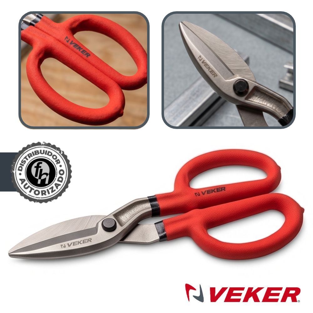 Tijeras Hojalatero 10in Corta Lamina Metal Aluminio Veker 12616