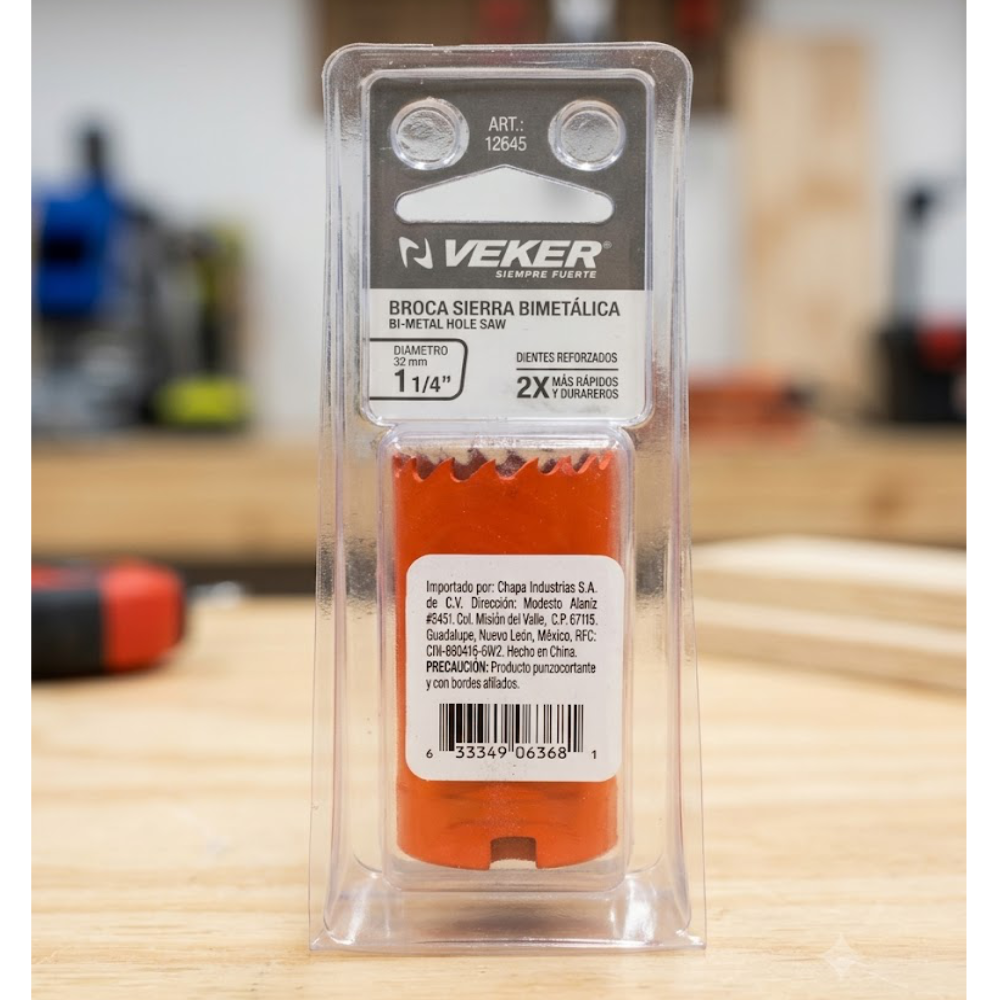 Brocasierra 1-1/4 Bimetálica (32mm) Para Madera Veker 12645
