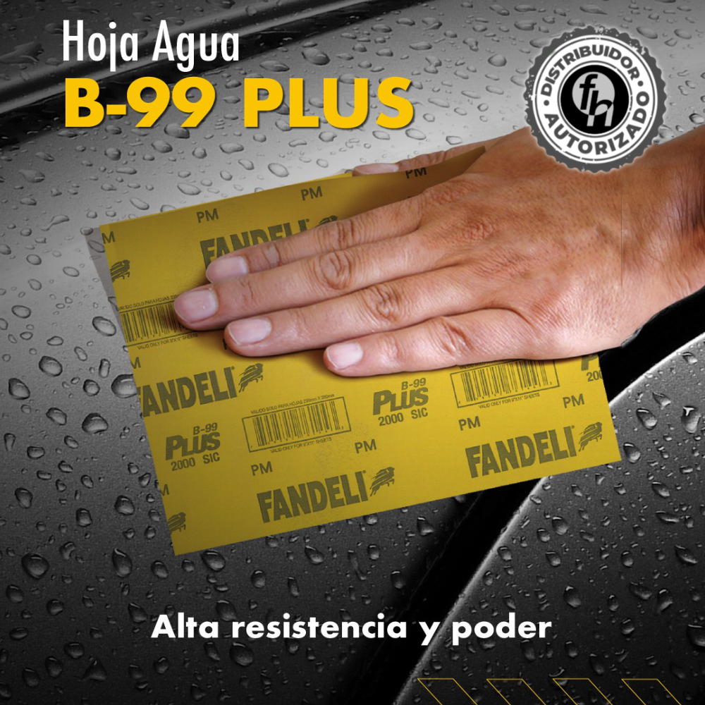Lija De Agua Microfina Fanplus Yellow B99 Grano 1000