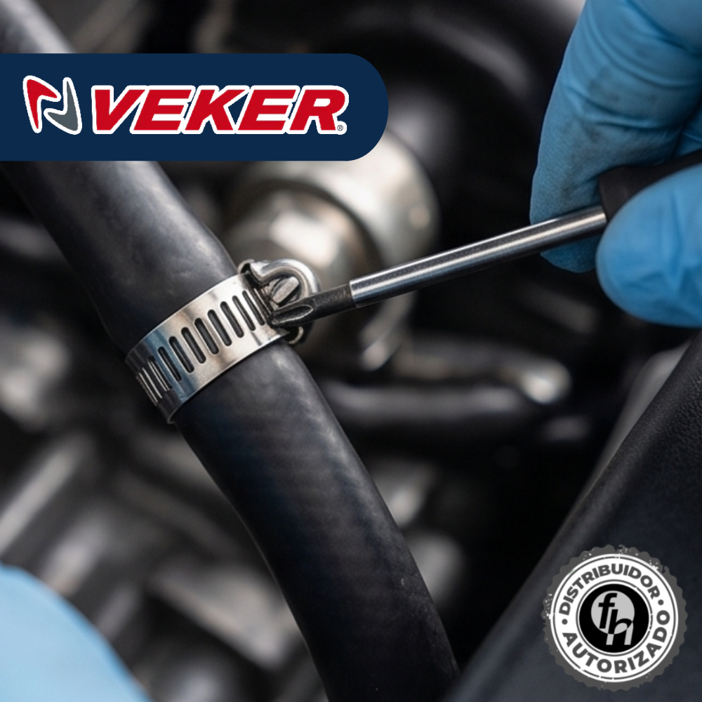 Mini Abrazadera Reforzada 12581 Acero Inox 3/8 - 5/8 Veker 10pzas