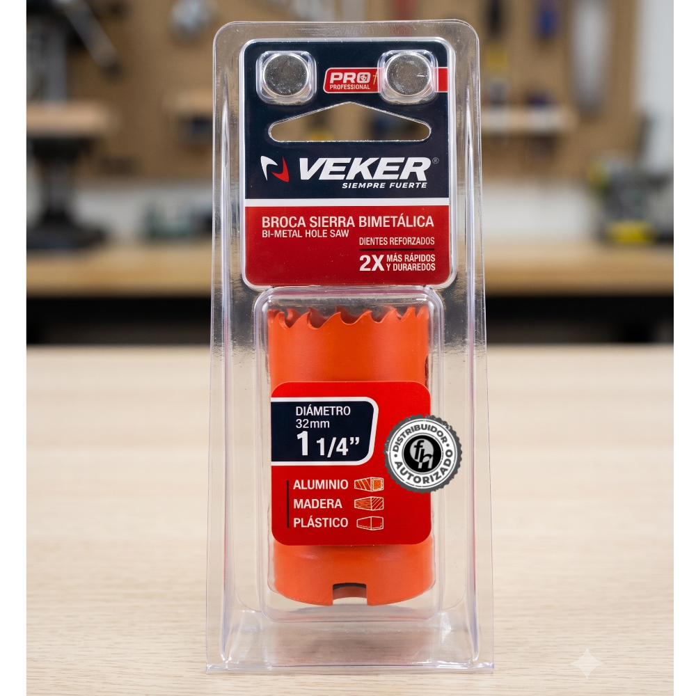 Brocasierra 1-1/4 Bimetálica (32mm) Para Madera Veker 12645