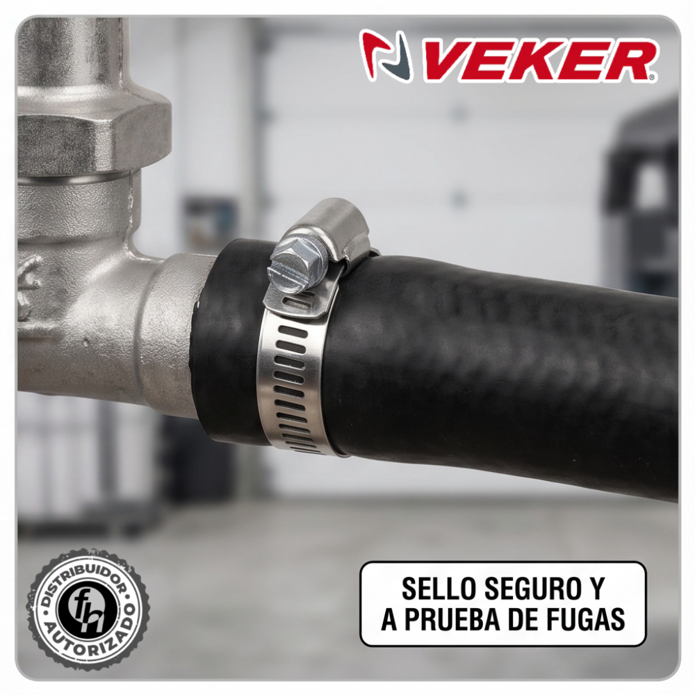 Abrazadera Reforzada Acero Inoxidable 40 - 64 mm (5 piezas) Veker 12594