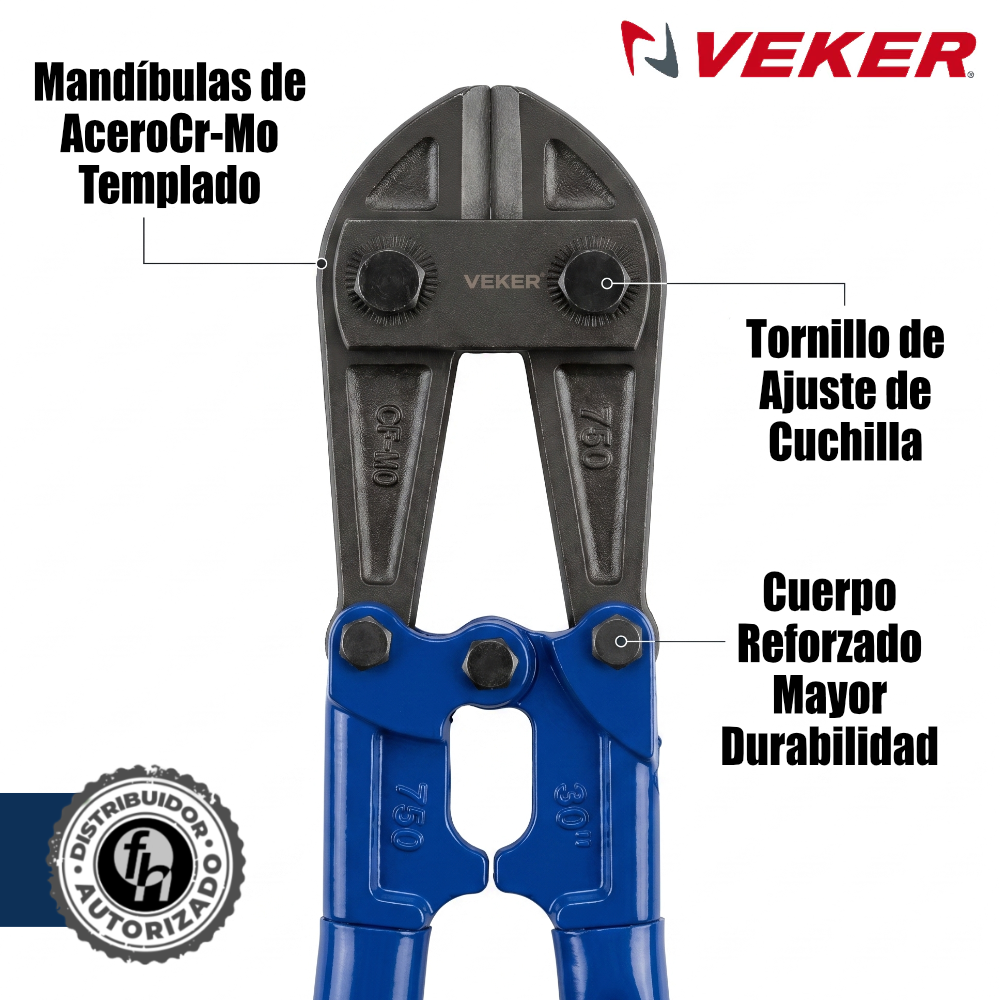 Cortaperno Cizalla Profesional 30pulg Uso Rudo Acero 12182