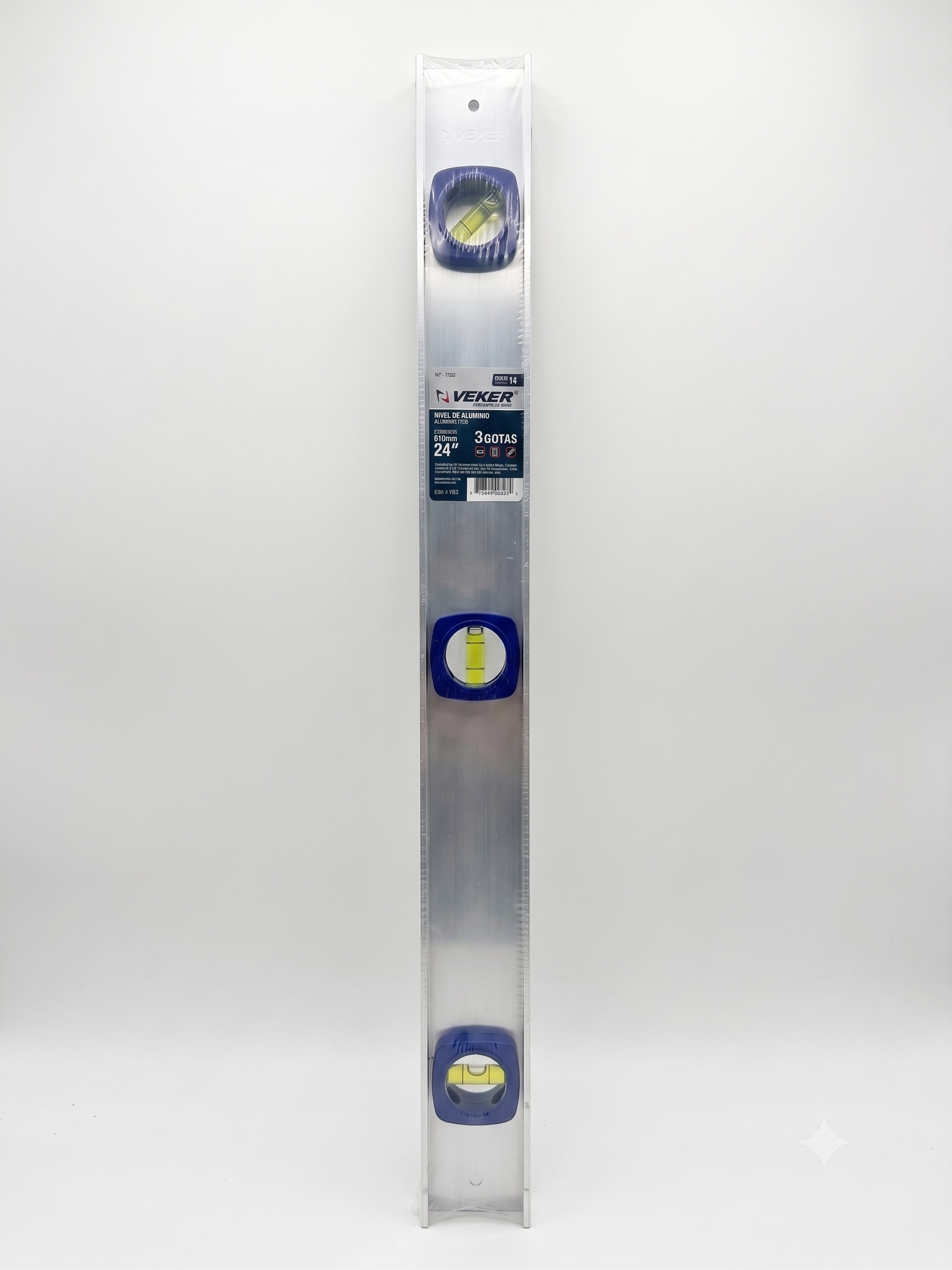 Nivel Aluminio Home 3 Gotas 24 Pulgadas Veker 12360