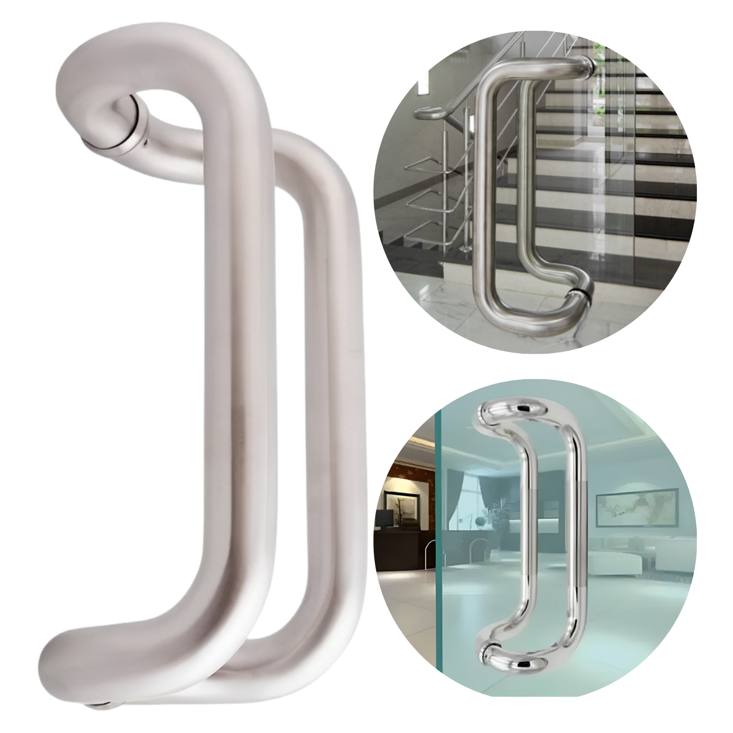 Jaladera Tipo "D" 2217 Para Puerta Principal 30 cm Dexter