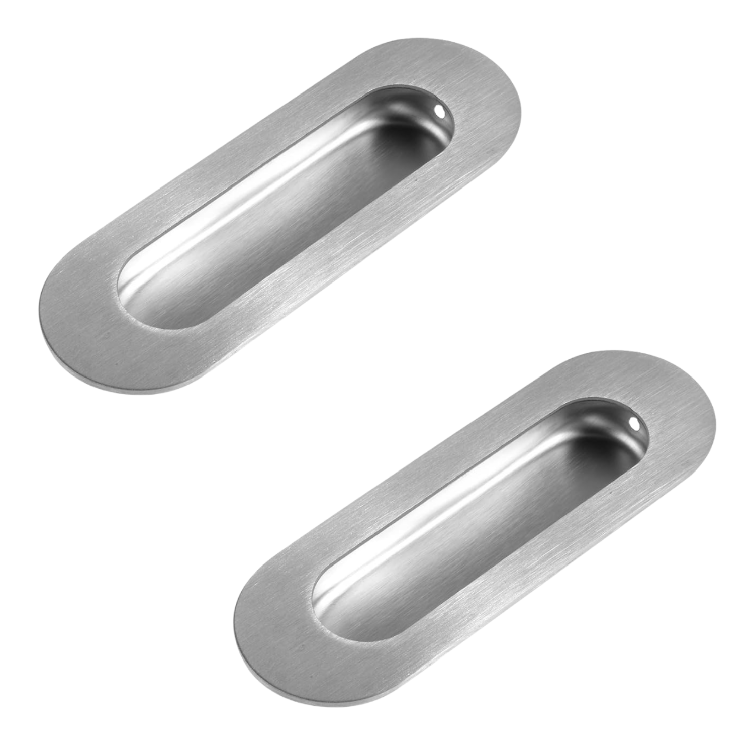 Jaladera Tirador De Embutir Oval Acero Inoxidable 120 mm