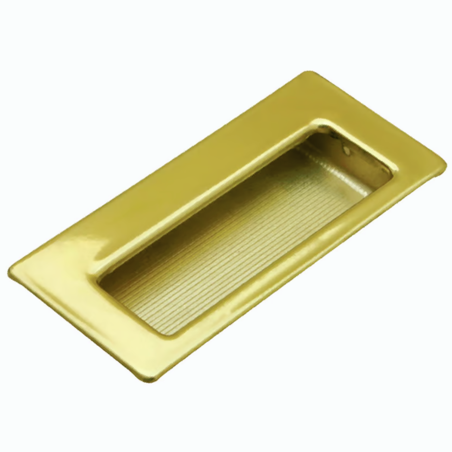 Jaladera de Embutir Rectangular 85 mm Latón Brillante
