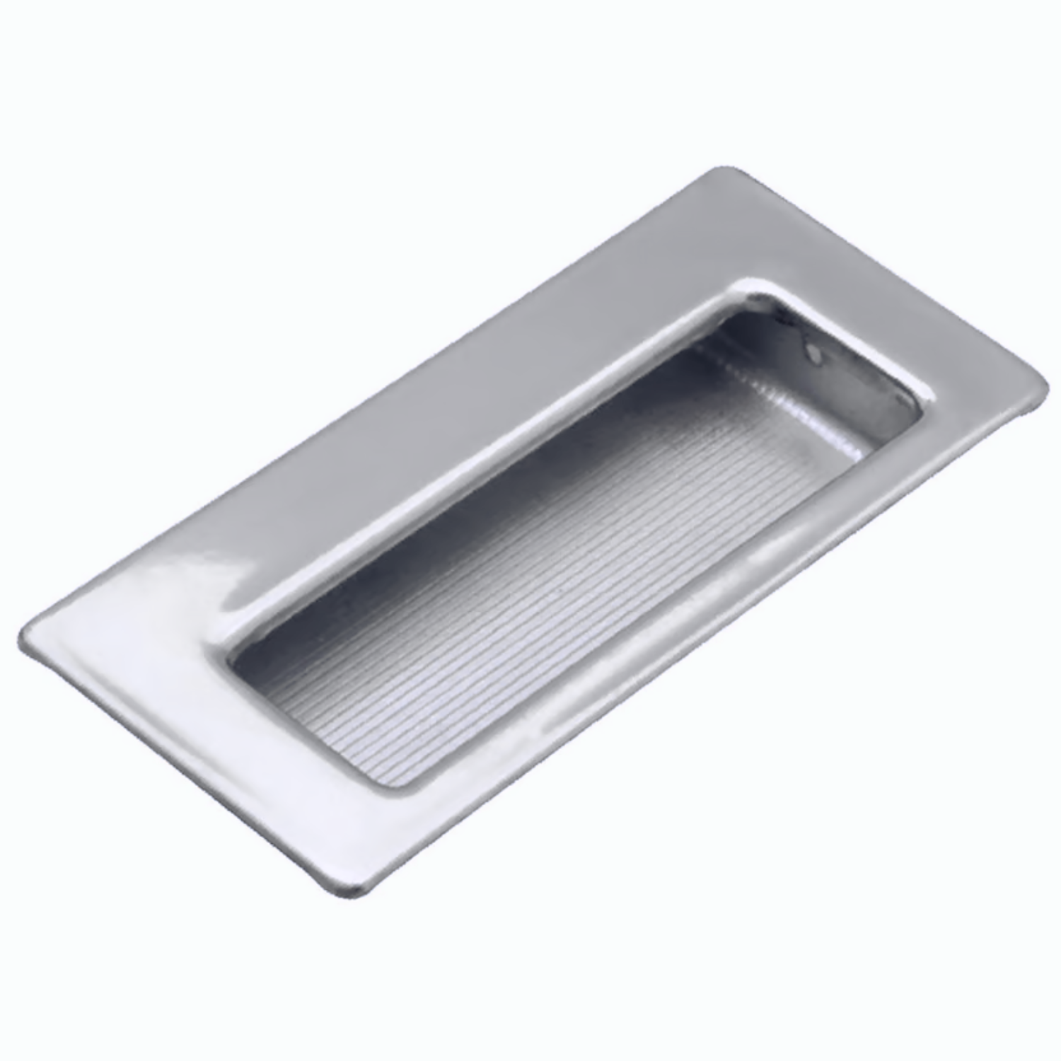 Jaladera De Embutir Rectangular 85 mm Níquel Satinado