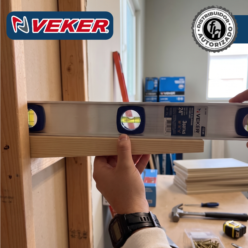 Nivel Aluminio Home 3 Gotas 24 Pulgadas Veker 12360