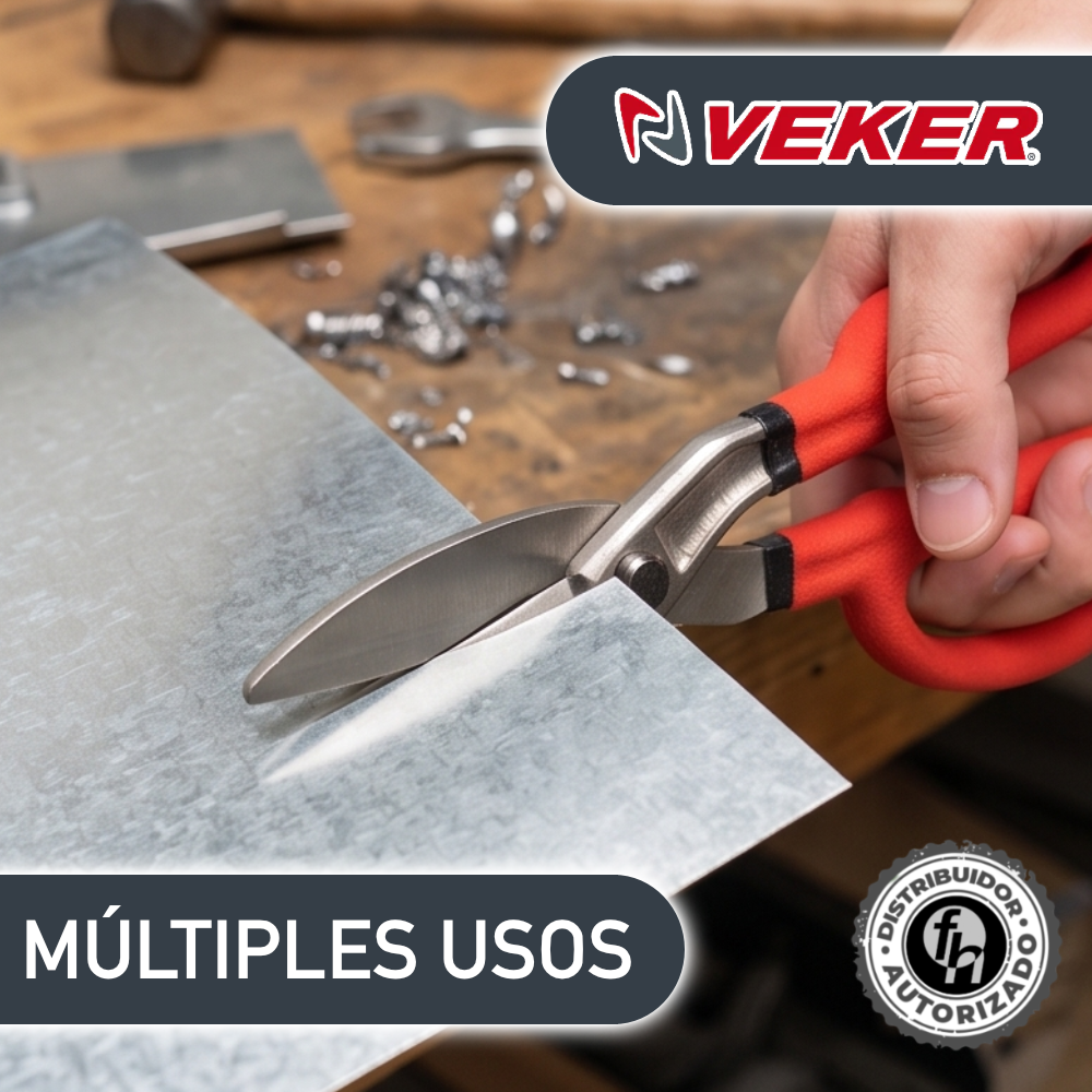 Tijeras Hojalatero 10in Corta Lamina Metal Aluminio Veker 12616