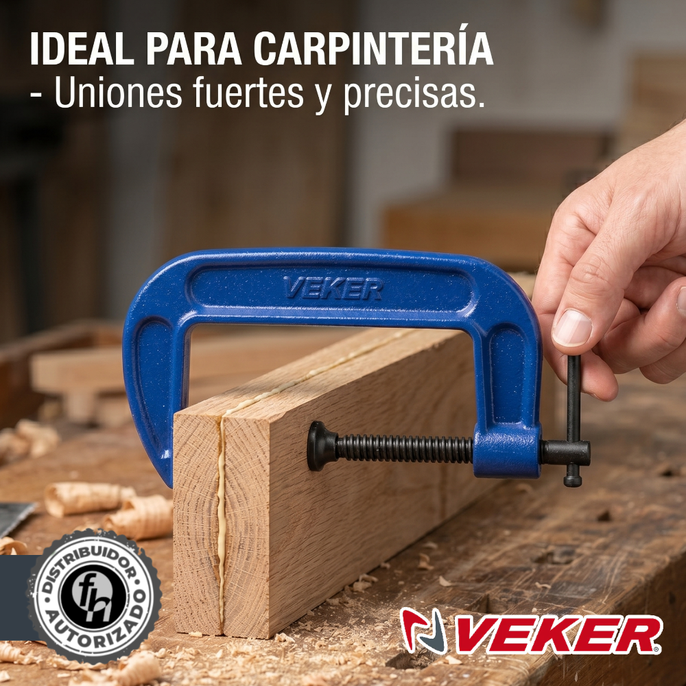 Prensa De Hierro Nodular 6pulg Para Carpintería Veker 12458