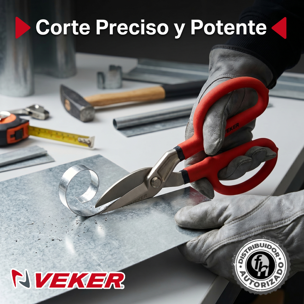Tijeras Hojalatero 10in Corta Lamina Metal Aluminio Veker 12616