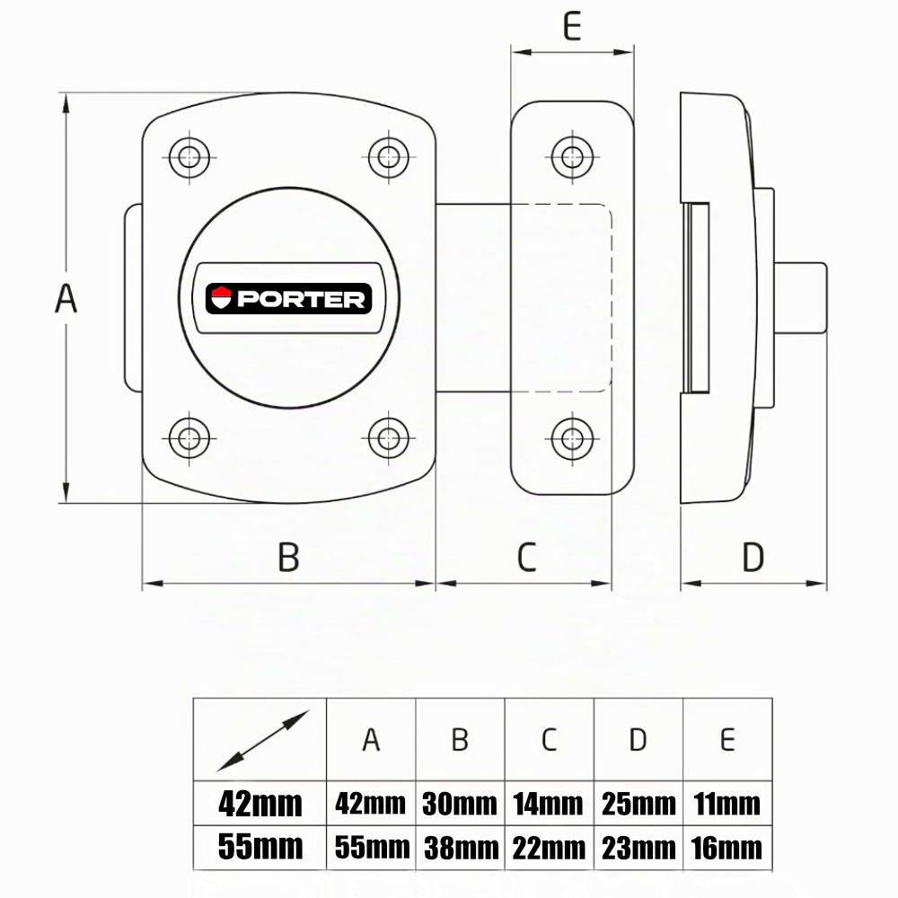 Pasador Cerrojo Giratorio De Seguridad Bidireccional 180° Dorado Con Tornillos