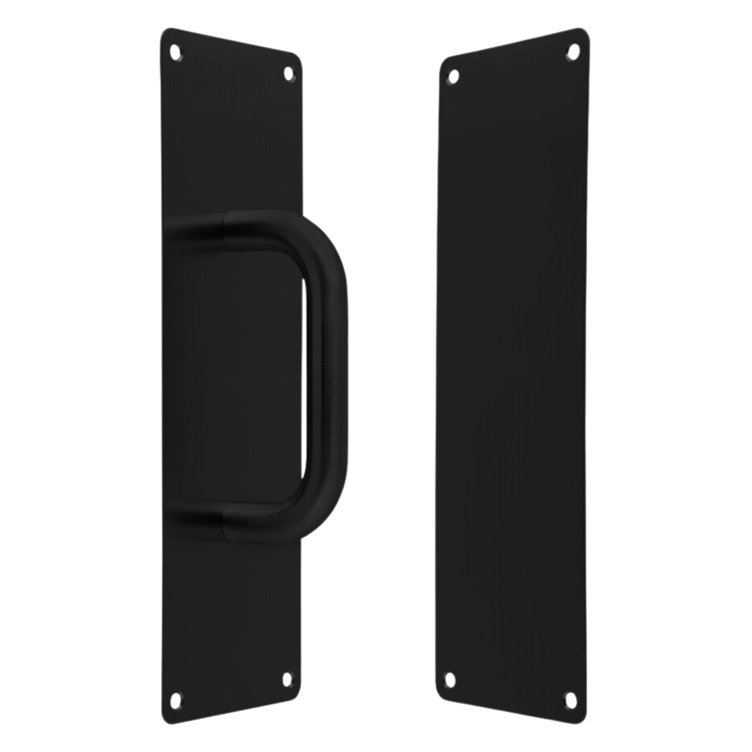Placa Estire y Empuje Dexter Para Puertas Negro Mate