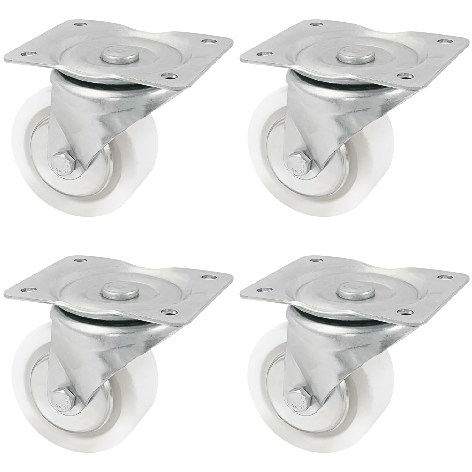 Rodaja Giratoria Industrial Rueda Polietileno Blanca